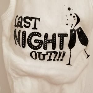 White LAST NIGHT OUT Tank